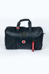 Sac de voyage en cuir Royal Air Force Henley 48h bleu marine
